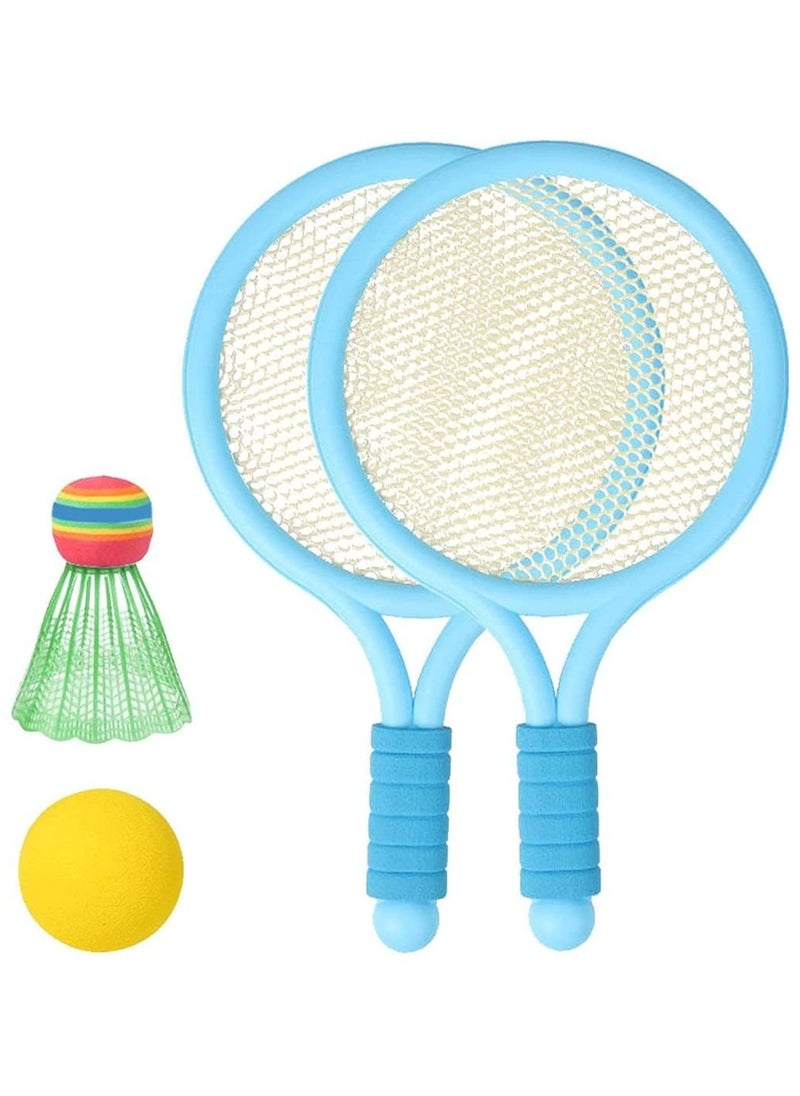 Generic Tennis Racket Set for Kids, 2 Tennis Rackets with1 Badminton ball and 1 Soft Tennis Ball for Toddler Indoor/Outdoor  - Image 1