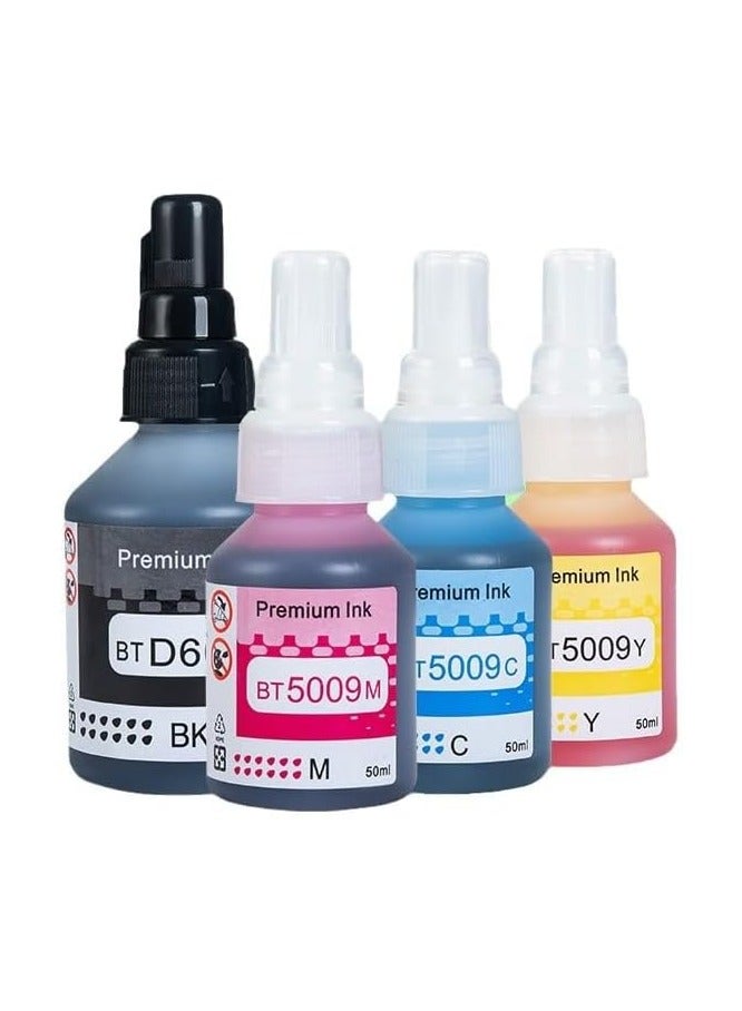 SYXUMLKLS Ink BTD60 BT5000 for Brother Pack of 4 Black Cyan Magenta Yellow for DCP - T300 T510W T710W MFC - T810W T910DW HL - T4000DW DCP - T310W T510W T710W MFC - T810W T910DW T4500DW DCP-T300 - Image 1