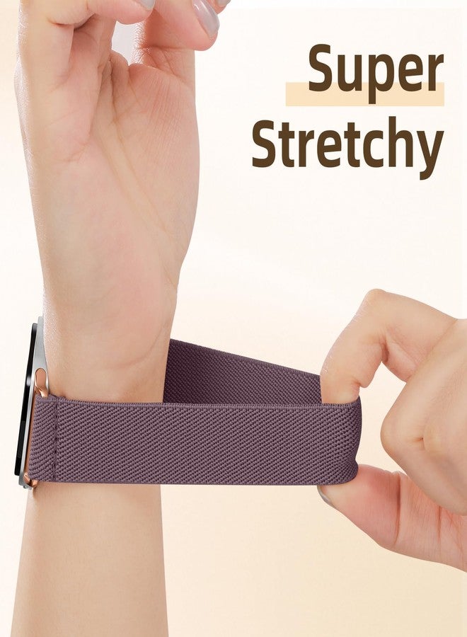 Easuny 6 Pack Stretchy Bands Compatible with Samsung Galaxy Watch 8 Band 40mm 44mm, Samsung Galaxy Watch 8 Classic 46mm Loop, Elastic Nylon Fabric No Gap Sport Strap Replacement for Women Men - Image 3