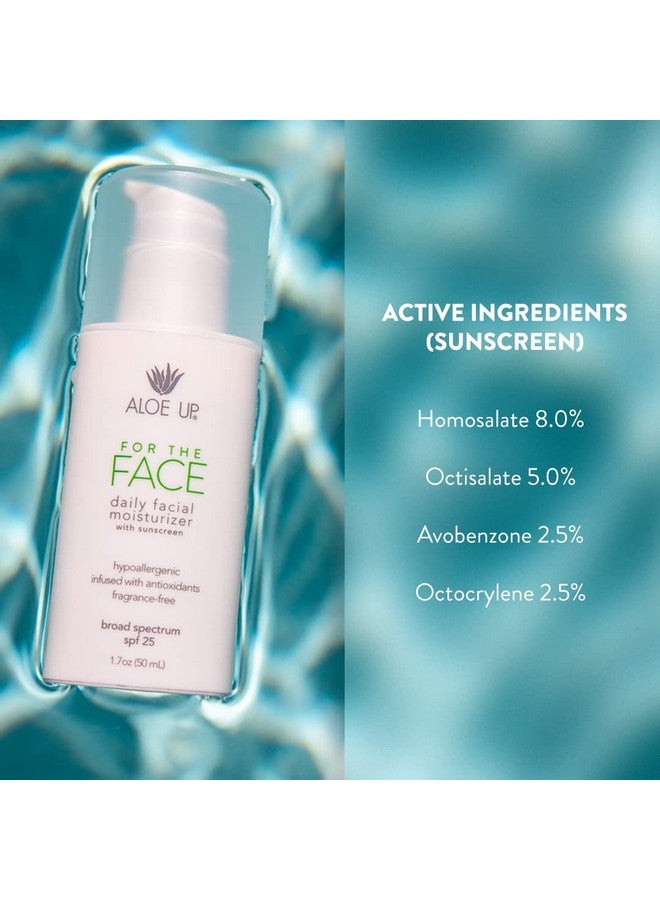 Aloe Up For The Face Daily Moisturizer With Spf 25 Sunscreen Alcoholfree Broad Spectrum Facial Lotion With Aloe Vera Gel Dries Fast Reef Friendly For All Skin Types Fragrancefree 1.7 Oz - Image 5