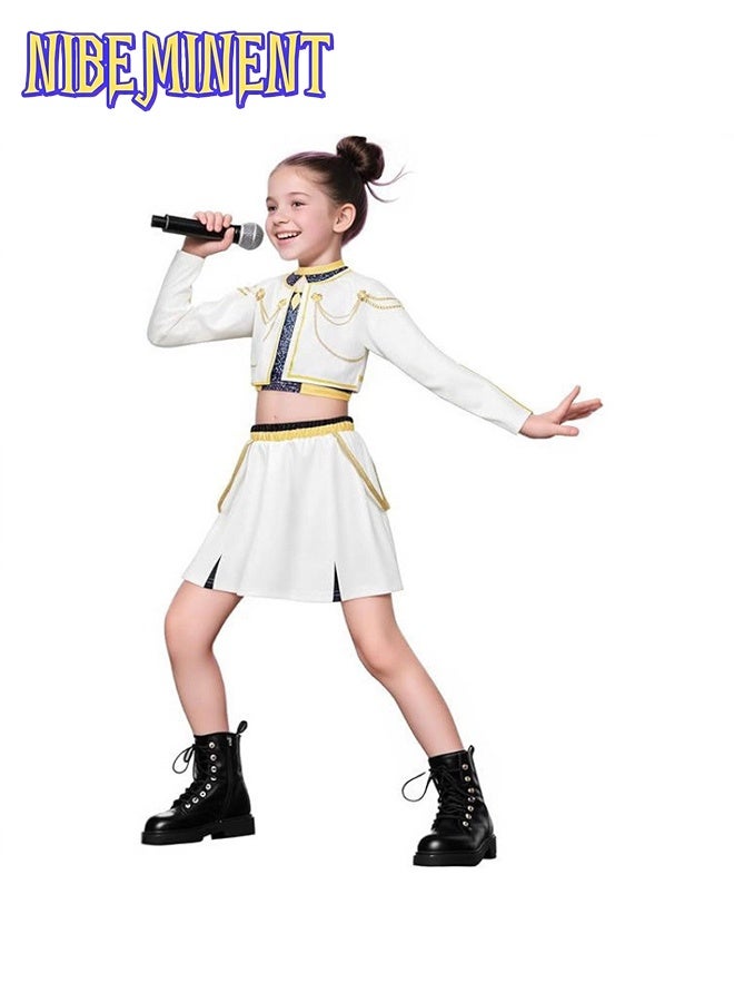 NIBEMINENT Anime Movie KPOP Costume for Kids, Singer Rumi Zoey Cosplay Costume for Girls Halloween Stage Star Cosplay Dress Up - Image 1