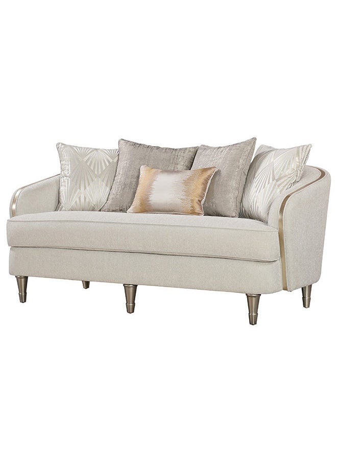 DANUBE HOME Mercedez 2 Seater Fabric Sofa Modern Design Two Seat Sofas Living Room Furniture 179x95x79cm Beige  - Image 2