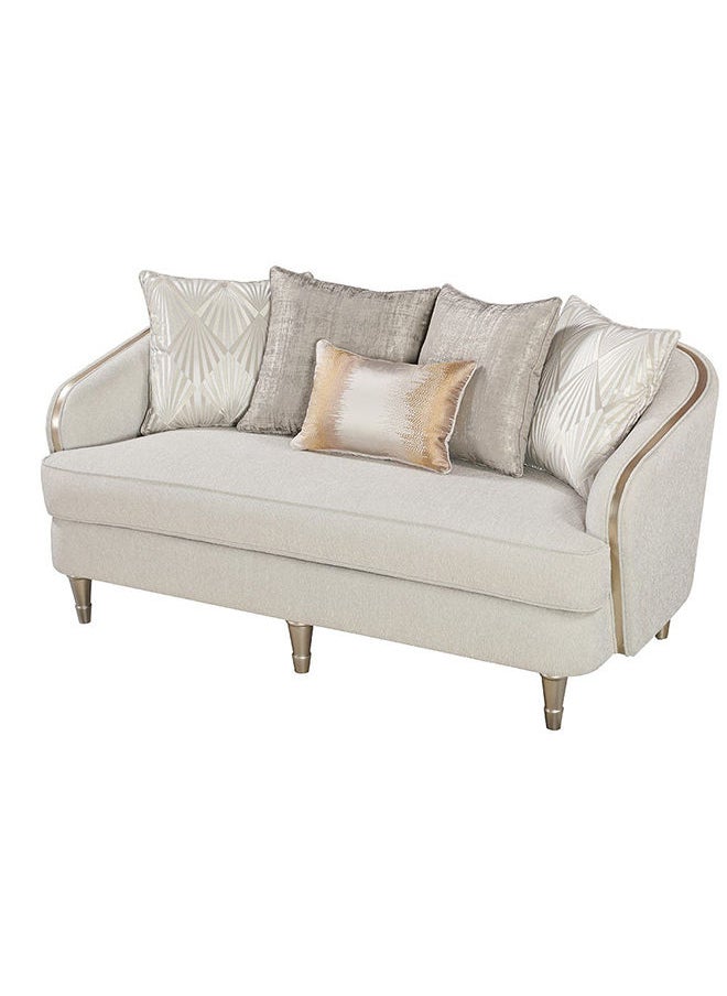 DANUBE HOME Mercedez 2 Seater Fabric Sofa Modern Design Two Seat Sofas Living Room Furniture 179x95x79cm Beige  - Image 5