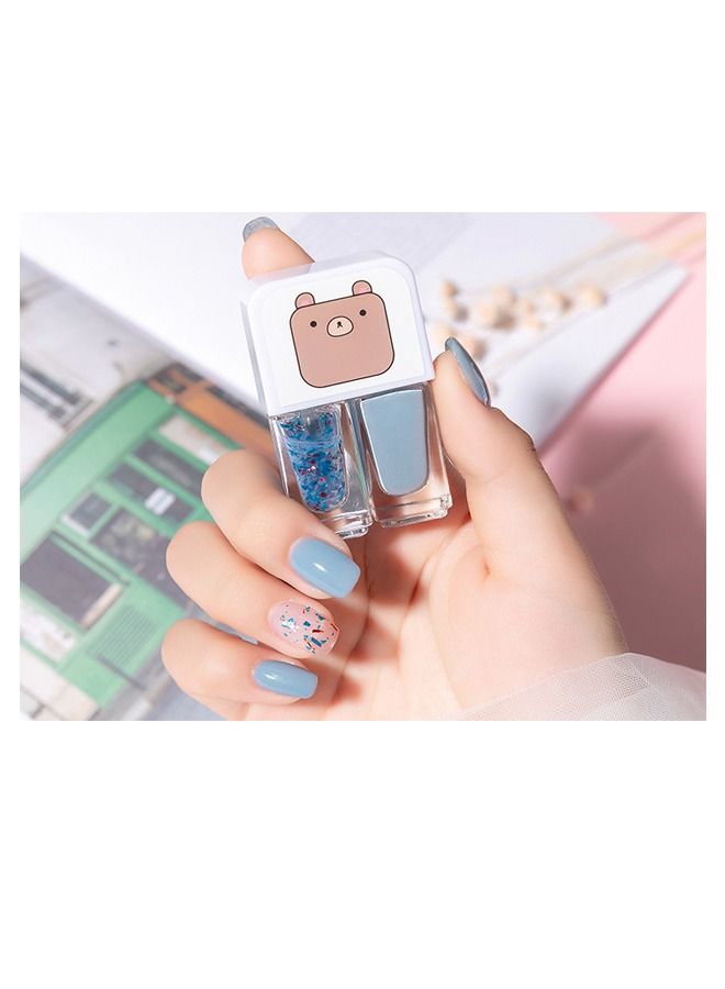 6 Pcs 2 in 1 random color mini cute nail polish - Image 3