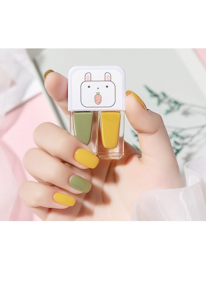 6 Pcs 2 in 1 random color mini cute nail polish - Image 5