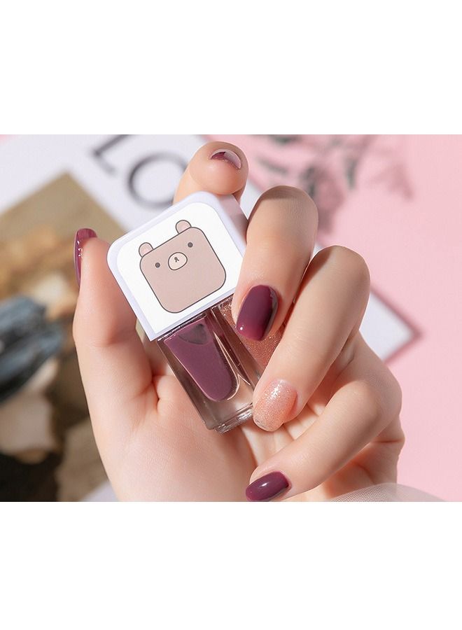 6 Pcs 2 in 1 random color mini cute nail polish - Image 4