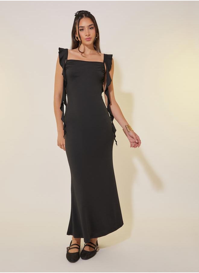 Take Two Sleeveless Ruffle Trim Dress  - Image 2