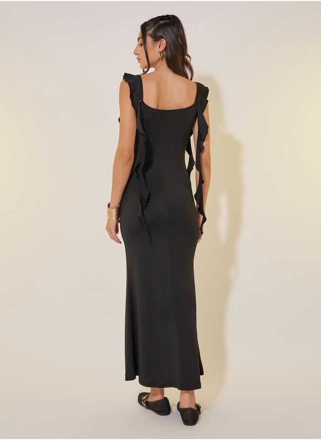 Take Two Sleeveless Ruffle Trim Dress  - Image 5