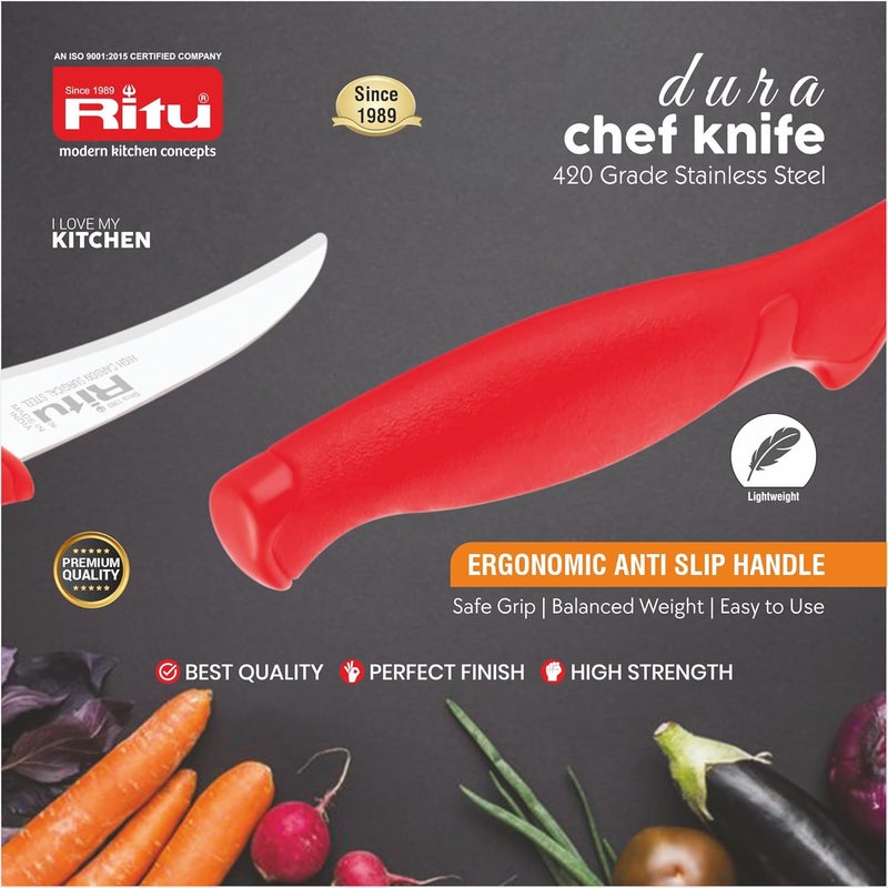 Ritu Hard Dura Fruit Knife | Premium Stainless Steel Blade for Precision Cutting | Durable & Ergonomic Handle | Ideal for Slicing Fruits, Vegetables, and More | Sharp Edge for Effortless Use - Image 4