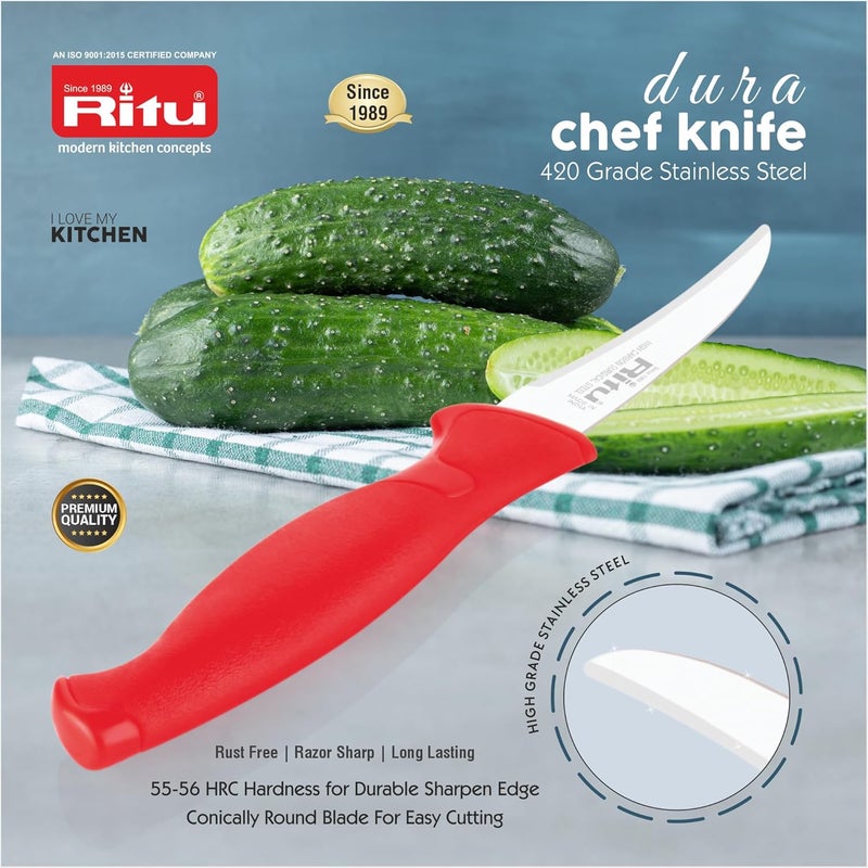 Ritu Hard Dura Fruit Knife | Premium Stainless Steel Blade for Precision Cutting | Durable & Ergonomic Handle | Ideal for Slicing Fruits, Vegetables, and More | Sharp Edge for Effortless Use - Image 3