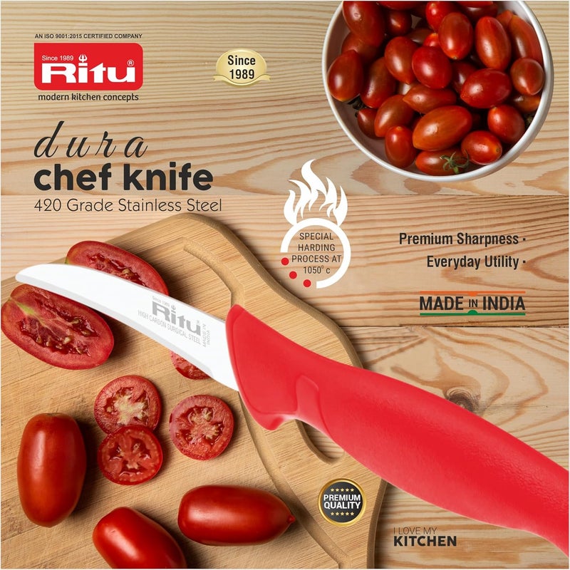 Ritu Hard Dura Fruit Knife | Premium Stainless Steel Blade for Precision Cutting | Durable & Ergonomic Handle | Ideal for Slicing Fruits, Vegetables, and More | Sharp Edge for Effortless Use - Image 2