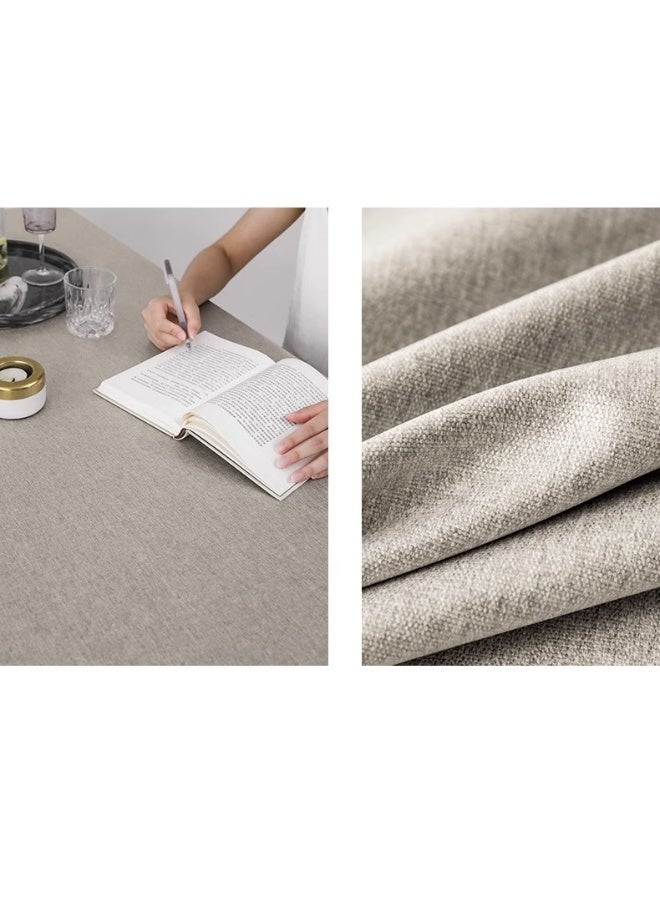 Anna 110*160cm Easy Clean Waterproof Oil-proof Faux Linen Fringed Tablecloth - Image 3