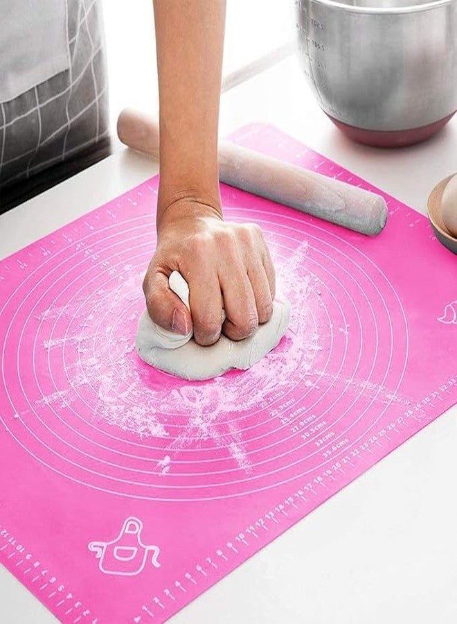 LEGACYCART Silicon Fondant Rolling Mat or Silicone Baking Sheet Large with Measurements Stretchable for Kitchen Roti Chapati Cake Pad Cooking Dough Atta Kneading Big Size Multicolor - Image 4