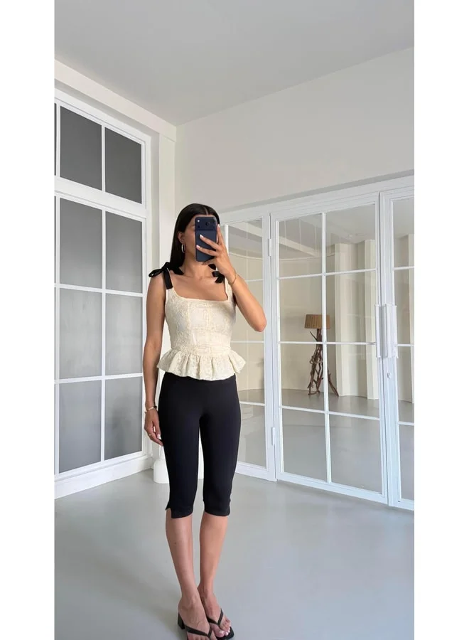 GAUS Black Capri Leggings GAUS-01529.