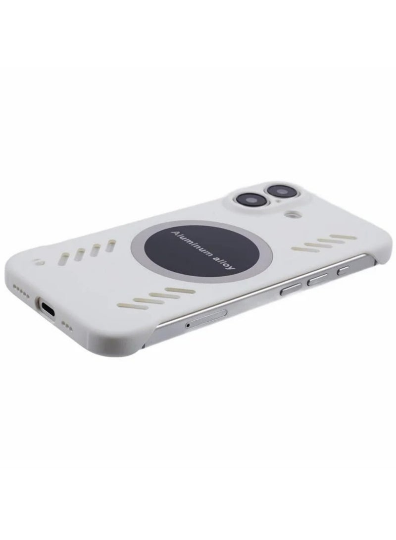 ICARLUS For iPhone 16 Case Hard PC Frameless Heat Dissipation Phone Cover - White - Image 5