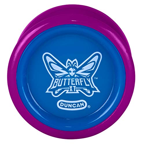 Duncan Toys Butterfly XT YoYo with String Ball Bearing Axle and Plastic Body String Trick YoYo Purple with Blue Cap - Image 1