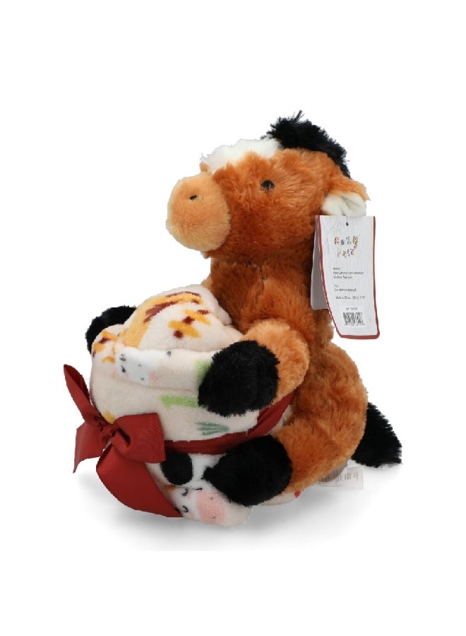 Cozy Palz Cute Soft Plush Toy with Fleece Blanket Multicolour 20 x 10 x 5 cm PLUSH TOY  - Image 3