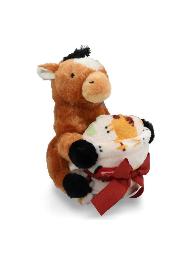 Cozy Palz Cute Soft Plush Toy with Fleece Blanket Multicolour 20 x 10 x 5 cm PLUSH TOY  - Image 2