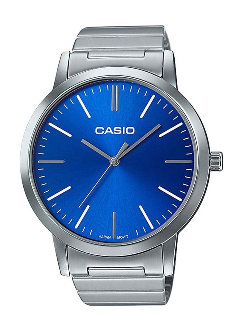 CASIO Round Shape Stainless Steel Wrist Watch LTP-E118D-2ADF - 31 Mm