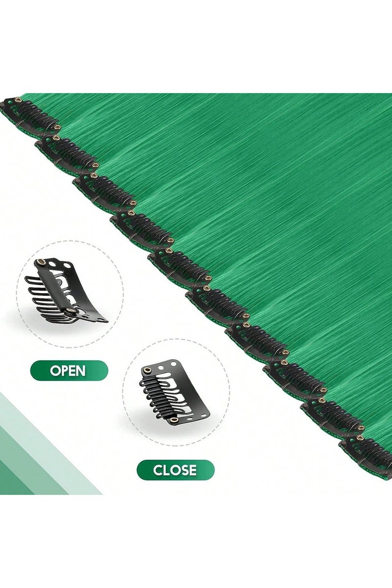 اليوم الوطني السعودي وصلات الشعر باللون الاخضر مجموعه من 3 قطع مصممه بمشبك للتثبيت بسهوله في الشعر للاحتفال باليوم الوطني السعودي - Image 4