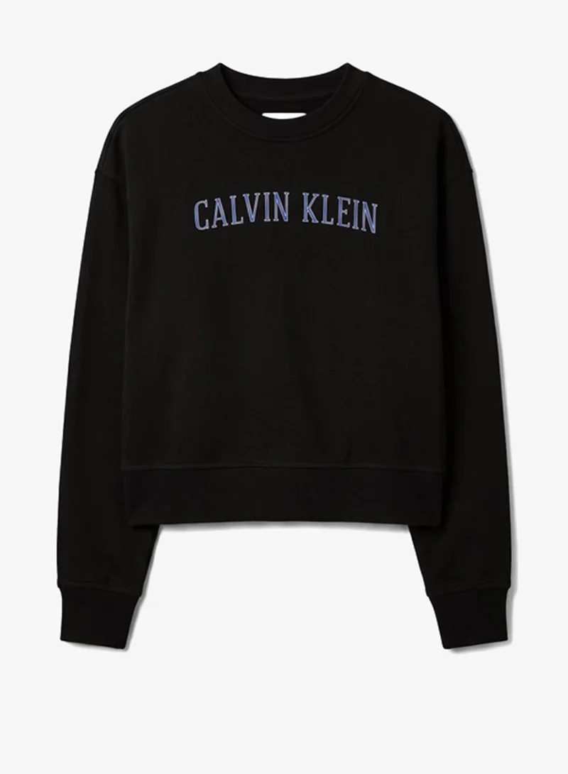 Calvin Klein Jeans  Varsity Logo Terry Cropped Sweatshirt for Women | Best Price UAE