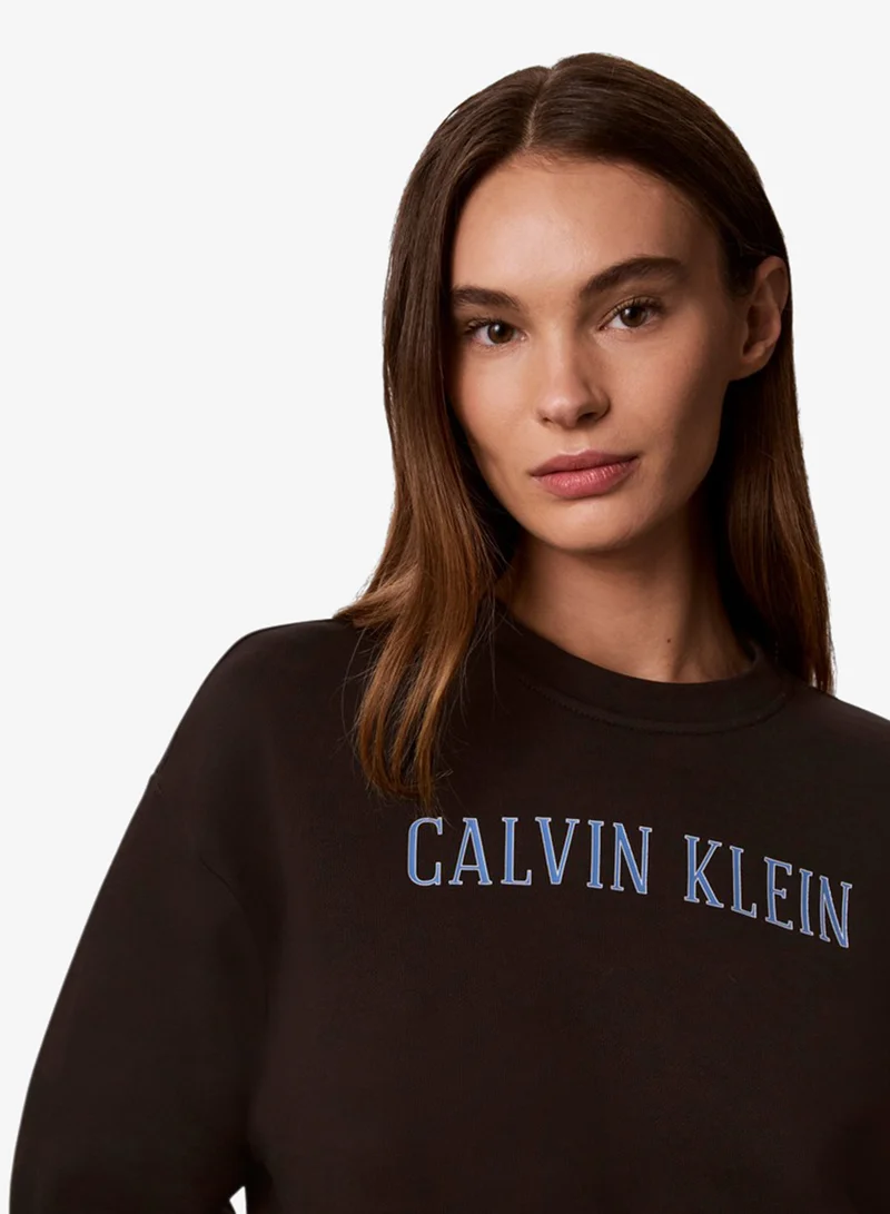 Calvin Klein Jeans  Varsity Logo Terry Cropped Sweatshirt for Women | Best Price UAE