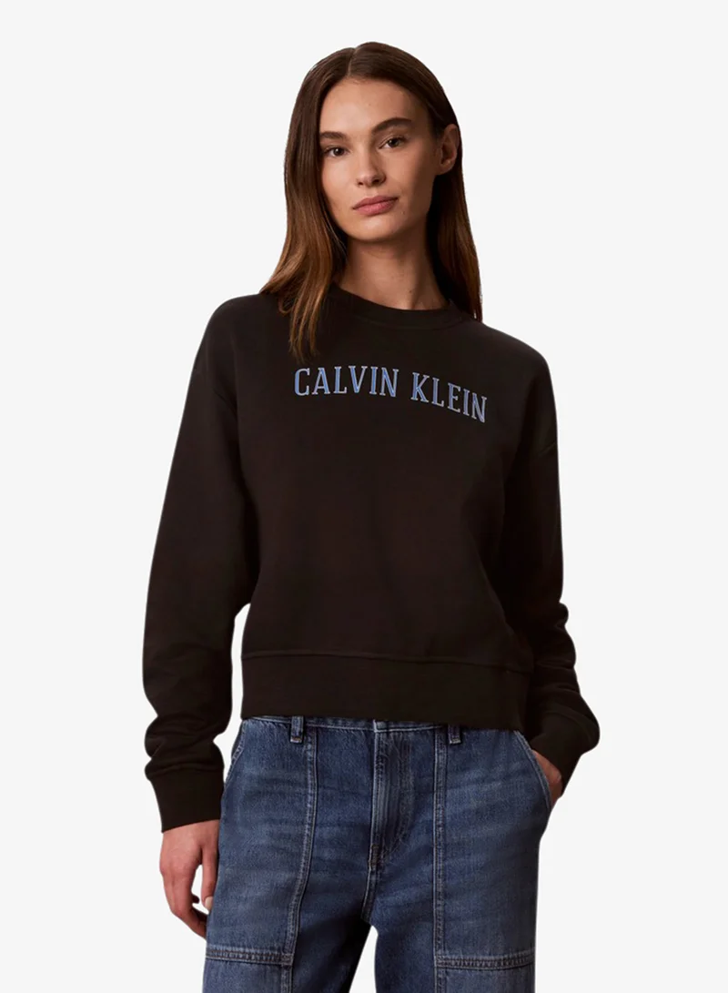 Varsity Logo Terry Cropped Sweatshirt