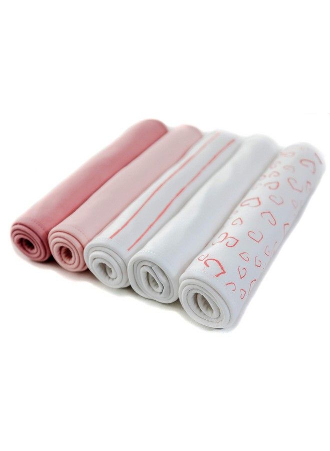 KiddyStar Organic Cotton Baby Burp Cloths 5 Pack Baby Towels Large 21''X10'' Soft And Absorbent Burping Rags For Newborns - Image 3