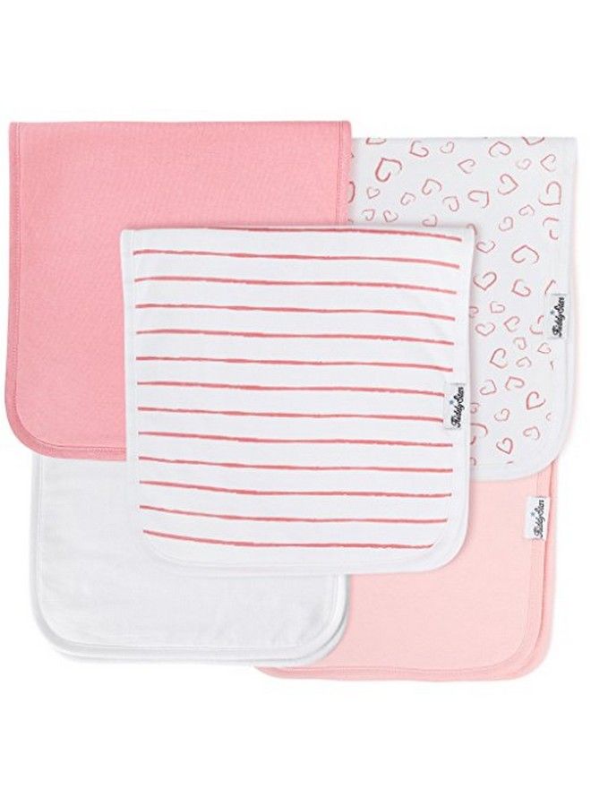 KiddyStar Organic Cotton Baby Burp Cloths 5 Pack Baby Towels Large 21''X10'' Soft And Absorbent Burping Rags For Newborns - Image 1