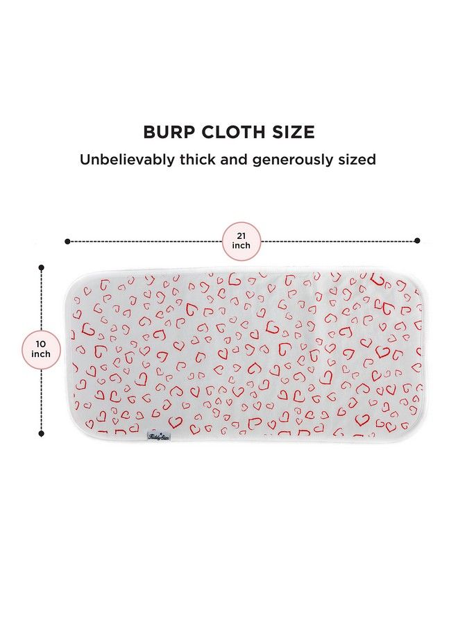 KiddyStar Organic Cotton Baby Burp Cloths 5 Pack Baby Towels Large 21''X10'' Soft And Absorbent Burping Rags For Newborns - Image 5