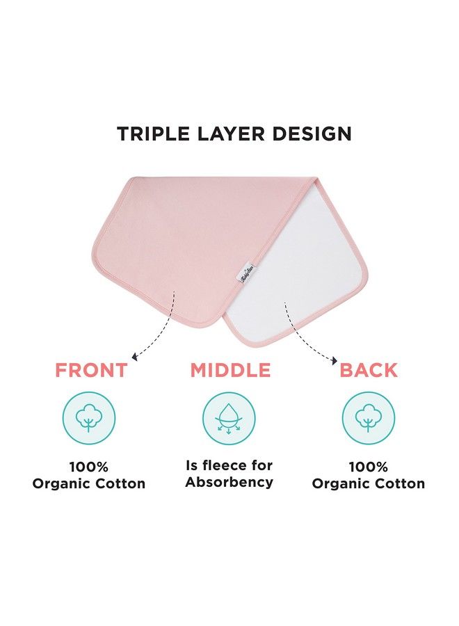 KiddyStar Organic Cotton Baby Burp Cloths 5 Pack Baby Towels Large 21''X10'' Soft And Absorbent Burping Rags For Newborns - Image 4