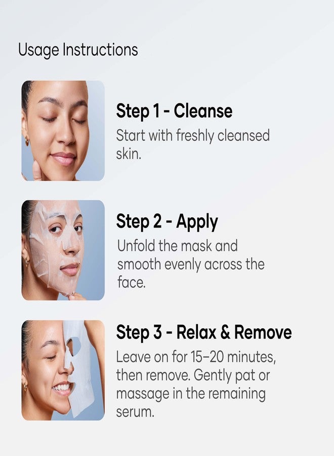 Cureskin قناع الوجه الورقي المرطب والمغذي بعمق من كيورسكين مع البانثينول، والسيكا، ونخالة الشوفان | ترطيب مكثف، مهدئ، ومعزز للإشراق | للبشرة الجافة والحساسة | عبوة من قطعة واحدة - Image 5