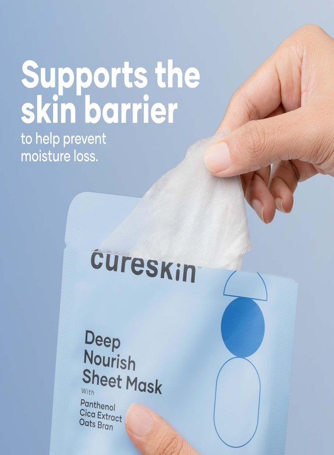 Cureskin قناع الوجه الورقي المرطب والمغذي بعمق من كيورسكين مع البانثينول، والسيكا، ونخالة الشوفان | ترطيب مكثف، مهدئ، ومعزز للإشراق | للبشرة الجافة والحساسة | عبوة من قطعة واحدة - Image 3