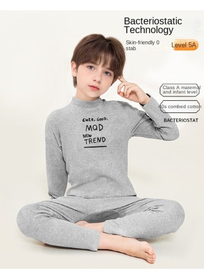 MQD Category A, Children's Thermal Underwear Set For Older Kids, Boys' Spring And Autumn Warm Underwear, Long-sleeved Pajamas, Boys' Innerwear - Image 1