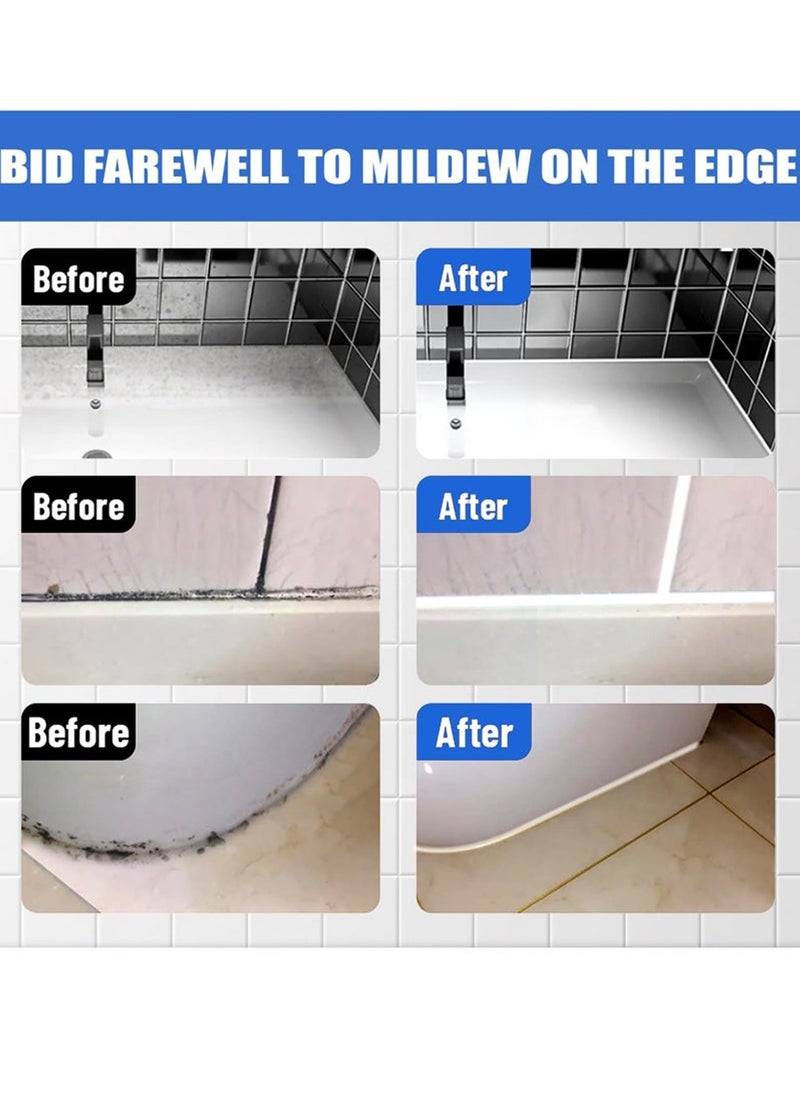 ASHILE 2Pcs Tile Grout Paint Cement Crack Filler Grout Sealer for Shower Tile Floor Tile and More Complete Solution for Filling Cracks and Gaps in Tile Surfaces Easy and Safe to Use White  - Image 3