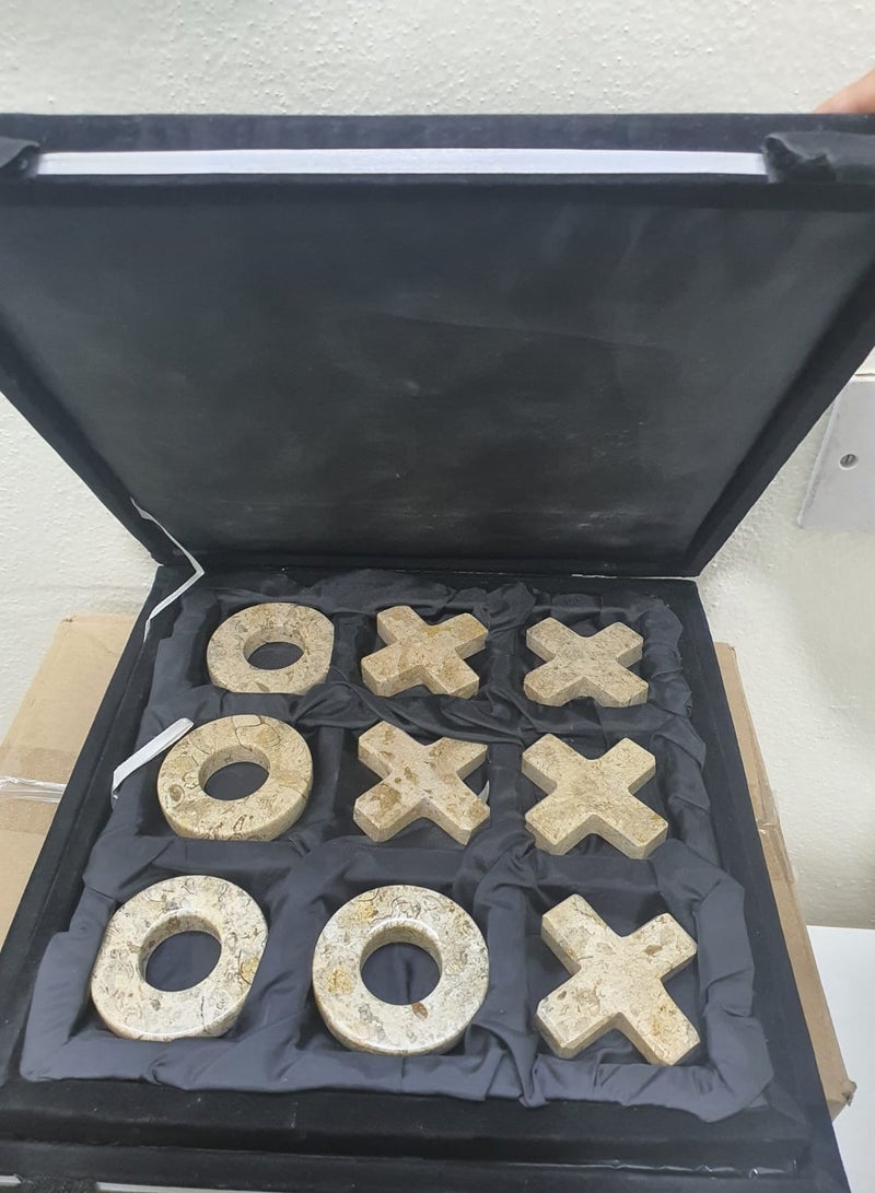 Beige Marble XO Game, With a Luxury Box, and a Pakistani Marble Base. - Image 5
