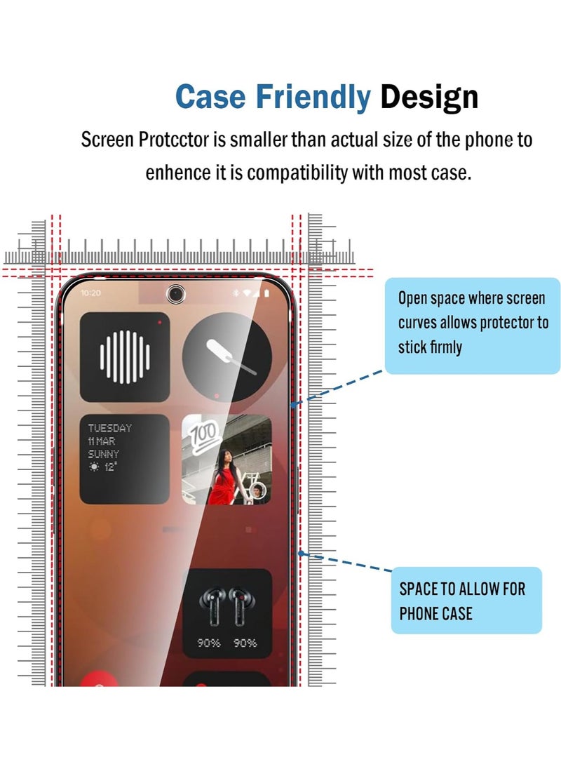 Generic - 2 Pack High definition transparent Glass Screen Protector for Nothing Phone 3A , Hardness Anti-Scratch Tempered Glass flim, Case Friendly, Anti-Fingerprint,Anti-Scratch - Image 1