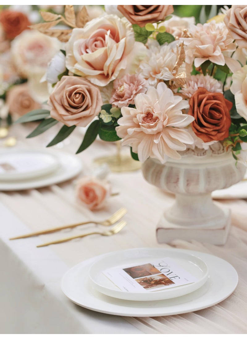 MISSPIN MISSPIN Fall Artificial Flowers Combo Box Set Fake Flowers for DIY Wedding Bridal Bouquets Faux Roses Floral Arrangements with Stems for Party Table Centerpieces Autumn Home Indoor Outdoor Decoration  - Image 2