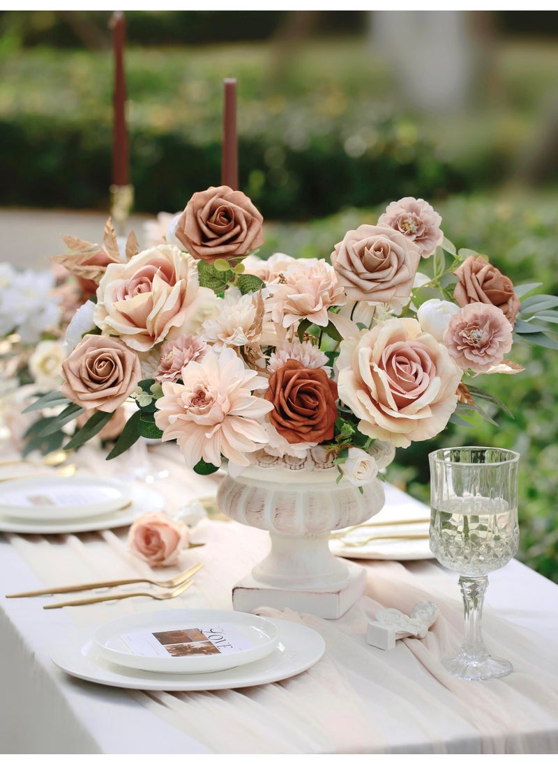 MISSPIN MISSPIN Fall Artificial Flowers Combo Box Set Fake Flowers for DIY Wedding Bridal Bouquets Faux Roses Floral Arrangements with Stems for Party Table Centerpieces Autumn Home Indoor Outdoor Decoration  - Image 3
