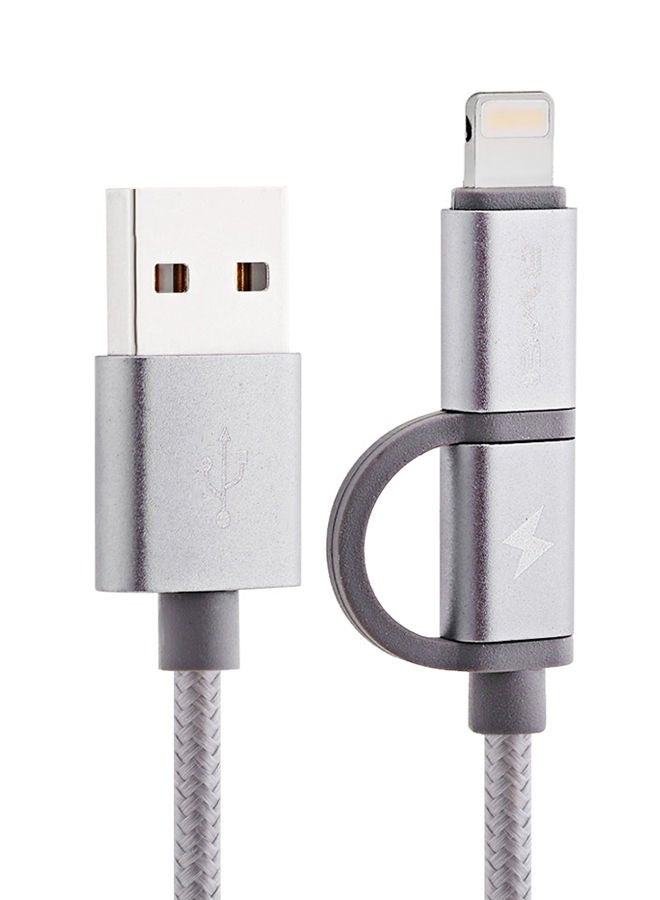 NIBEMINENT Multi-Port Data Sync Charging Cable Grey - Image 1