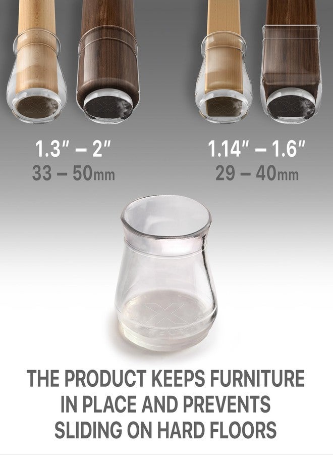 إكس-بروتيكتور واقيات أرجل الكراسي المصنوعة من السيليكون من إكس-بروتكتور مع وسادات أثاث مانعة للانزلاق - 24 قطعة 1.3 بوصة - 2 بوصة - أغطية أرجل الكراسي مانعة للانزلاق - أغطية أرجل الأثاث مانعة للانزلاق - وسادات أثاث للأرضيات الخشبية الصلبة! - Image 3