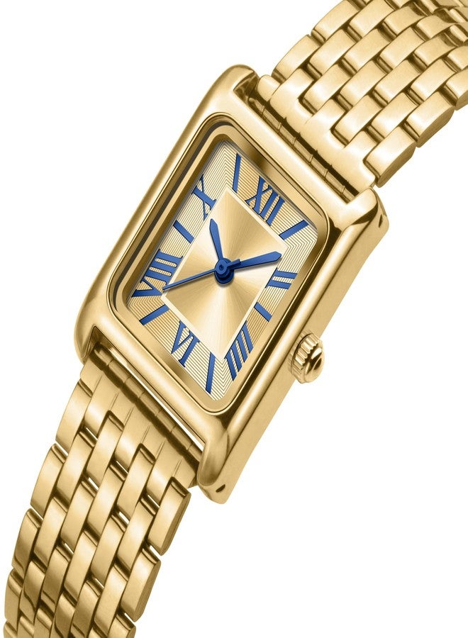Asan Ge Magnetic Chain Watch, Gold Blue - Image 2