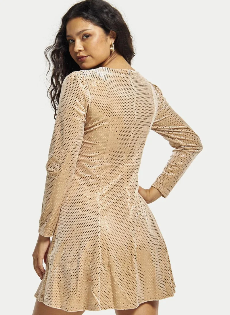 2Xtremz Embellished V-Neck Dress