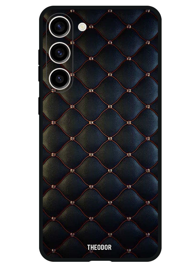 Theodor حافظة واقية مضادة للخدش ومضادة للصدمات لهاتف سامسونج جالاكسي S23 ستابرز على نمط القماش الأسود - Image 1