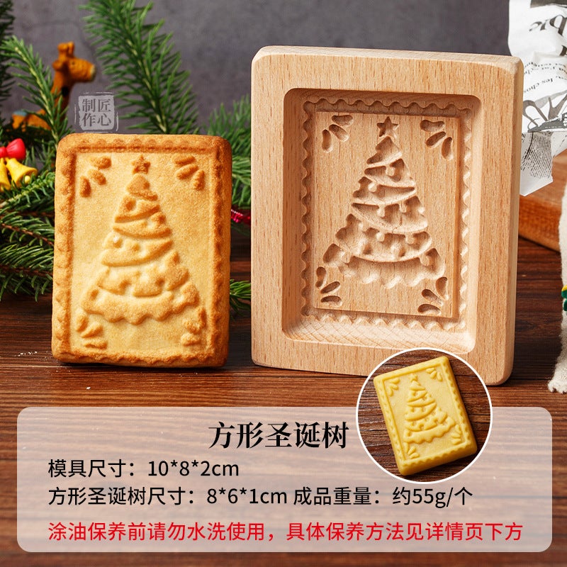 New Wooden Cookie Mold Cookie Mold Cutter Beech Cookie Crispy Wooden Mold - Image 4