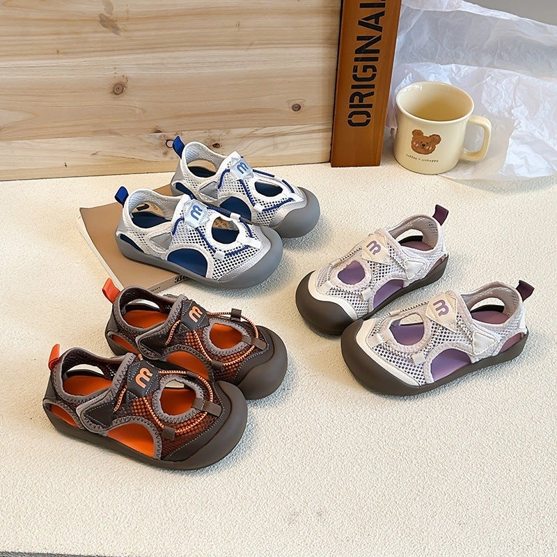 Children''s Closed-Toe Sandals 2026 Summer Unisex Soft-Soled Non-Slip Breathable Mesh Casual Beach Shoes in Stock - Image 5