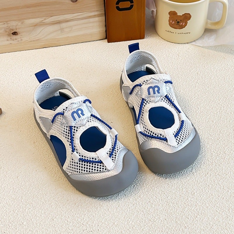 Children''s Closed-Toe Sandals 2026 Summer Unisex Soft-Soled Non-Slip Breathable Mesh Casual Beach Shoes in Stock - Image 1
