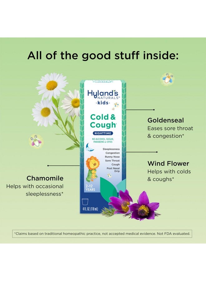 Hyland's Kids Cold and Cough, Nighttime Cough Syrup Medicine for Kids Ages 2 and up, Decongestant, Sore Throat relief and Sleeplessness, Relief of Common Cold Symptoms, 4 Fl Oz - Image 2