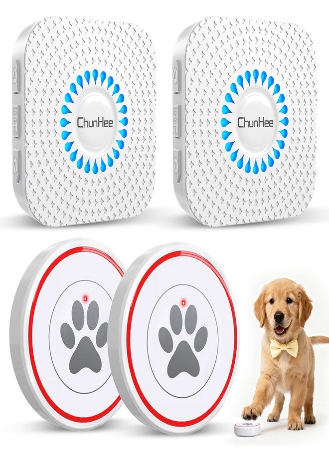 ChunHee Dog Door Bell for Potty Training – Wireless Doggie Doorbell to Go Outside, 1.6in Touch Surface, Easy for Puppy & Adult Dogs, IP55 Waterproof, 500FT Range, 55 Ringtones, Adjustable Volume - Image 1