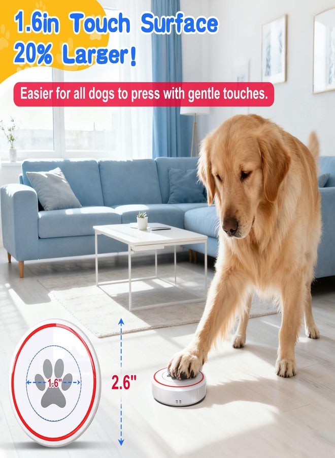 ChunHee Dog Door Bell for Potty Training – Wireless Doggie Doorbell to Go Outside, 1.6in Touch Surface, Easy for Puppy & Adult Dogs, IP55 Waterproof, 500FT Range, 55 Ringtones, Adjustable Volume - Image 4